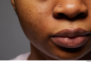 HD Face skin Calneshia Mason lips mouth nose pores skin…